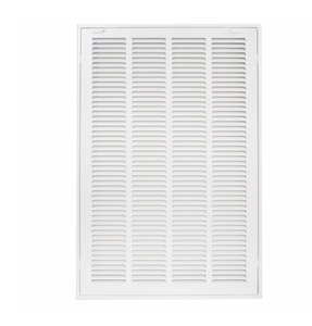 lot 161 image: EZ-FLO 25-in x 16-in Steel White SidewallCeiling Return air filter grille