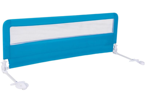 lot 165 image: LOT OF 2 COSTWAY Toddlers Bed Rail Guard 150CM Foldable Baby Bed Rail-Blue