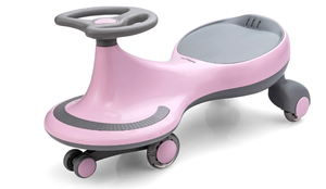 lot 218 image: BABY JOY Wiggle Car for Kids, Swing Car with LED Flashing Wheels, No Batteries, Gears or Pedals, Uses Twist, Turn, Wiggle Movement to Steer, Ride-on Toy for Boys Girls 3 Year Old and Up (Pink)