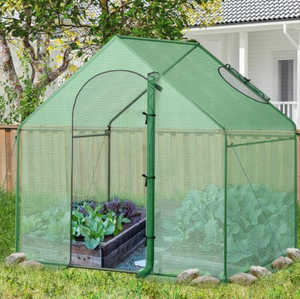 lot 220 image: Costway GT4274 Portable Outdoor Warm House with PE Cover & Roll-Up Zippered Door