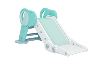 lot 230 image: Qaba Toddler Slide Indoor, Foldable Kids Slide for Boys Girls 1.5-3 Years Old, Green