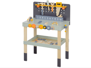 lot 314 image: Qaba 49 Piece Toddler Tool Set for Ages 3-6 Years, Light Blue