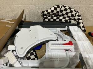 lot 421 image: Total Tactic BC10167GR 6-in-1 Foldable Baby Walker with Adjustable Height, Gray