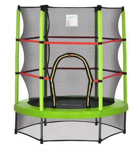lot 327 image: Outsunny 5FT Kids Trampoline with Enclosure Net for Age 3 to 6 Years Green