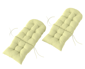 lot 331 image: Outsunny Adirondack Chair Cushions Set of 2, Tufted High Back Patio Non-Slip Cushions for Adirondack Chairs, Beige