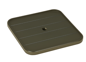 lot 337 image: Outsunny 19 Beach Umbrella Table Tray, Slatted Instant Portable Beach Tables for Sand, Swimming Pools, Patio, Garden, Deck, Brown