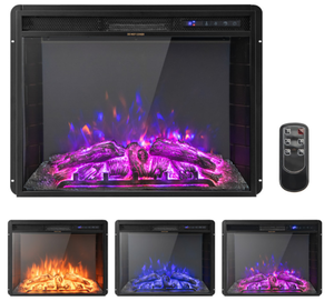 lot 35 image: Rovsun 26 Inch Recessed Electric Fireplace with Adjustable Flame Brightness