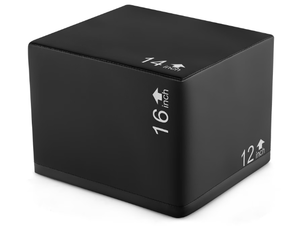 lot 108 image: GYMAX Plyometric Jump Box, 3 in 1 Plyo Jumping Training Box with Non-Slip & Easy-to-Clean PU Cover, Heavy Foam Exercise Trainer for Home Gym