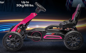 lot 354 image: Aosom 12V Electric Go Kart for Kids w Adjustable Speed, Pink