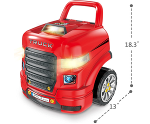 lot 448 image: Qaba Truck Engine Toy, Kids Mechanic Repair Set for 3-5 Yr Toddlers, Big Builder Kit, Take Apart Motor Vehicle Pretent Play Car Service Station