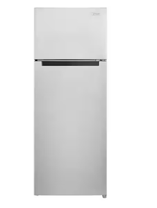 lot 2 image: Vissani 7.2 cu. ft. Top Freezer Refrigerator in Stainless Steel Measurements 56 x 21.7 x 21.7