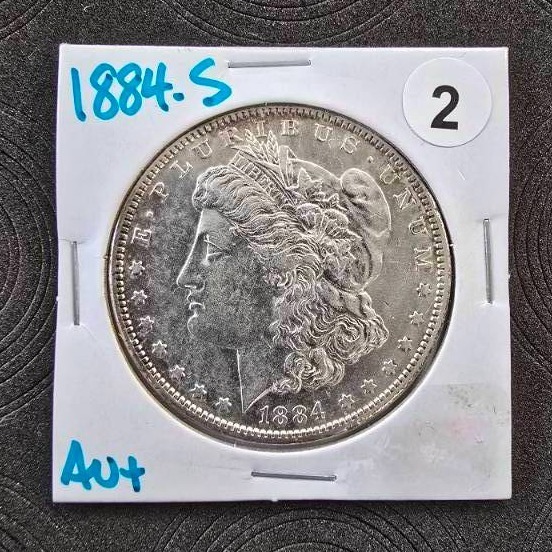 lot 2 image: 1884-S Morgan Silver Dollar Better Date