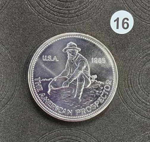 lot 16 image: 1985 Engelhard BU 1 oz. Silver Prospector