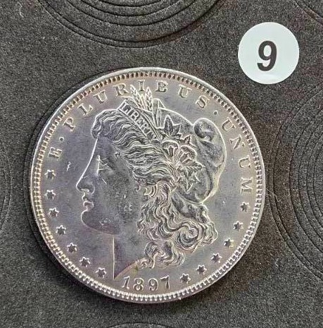 lot 9 image: 1897 Morgan Silver Dollar