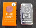 9 Fine Mint, 10 oz. Silver Bar - .999 Bullion