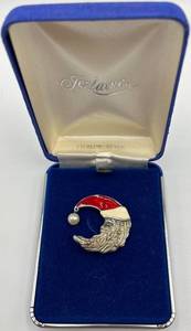 lot 15N image: Jezaine Sterling Silver Santa Moon Brooch