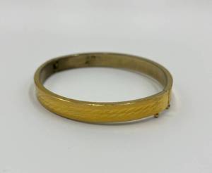 lot 25N image: Gold-Tone Engraved Bangle Bracelet