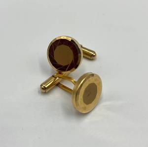 lot 33N image: Pair of Murat Gold Tone Round Cufflinks