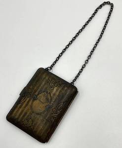 lot 43N image: Antique Standard Mail Order Co. Compact Purse with Chain and Mirror