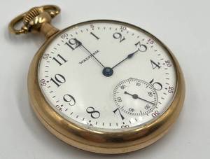 lot 93N image: Waltham Gold Tone Pocket Watch