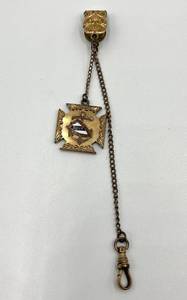 lot 120N image: AOUW Pendant Watch Fob and Chain