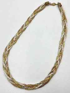 lot 127N image: Braided Tri-Tone Necklace