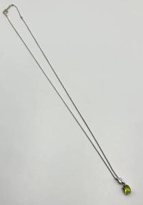 lot 141N image: Tiffany & Co. 14K Peridot Pendant Necklace with 925 Silver Chain
