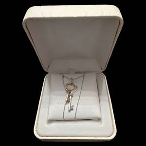 lot 171 image: Kohls 527-30-38 10K Two-Tone Double Key Pendant - 18-inch Chain - 110ctw