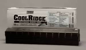 lot 2 image: Tamko Pallet of Approximately 9 Bundles of- CoolRidge 14.75 in. x 48 in. Black Polypropylene Ridge Vent with External Baffles Retail Value of Approximately $917