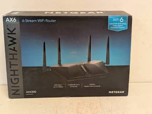 lot 3 image: AX6 NIGHTHAWK 6-STREAM WIFI ROUTER