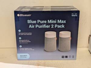lot 32 image: BLUEAIR BLUE PURE MINI MAX AIR PURIFIER 2PK.
