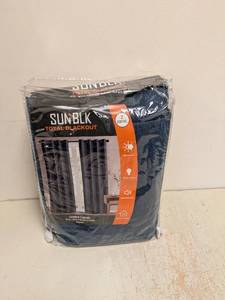 lot 46 image: NEW SUNBLK TOTAL BLACKOUT PANELS (2) BLACK