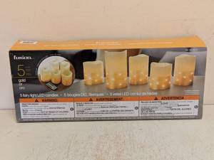 lot 69 image: NEW FUSION 5 FAIRY LIGHT LED CANDLES (GOLD OR ORO)