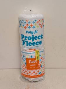 lot 90 image: NEW POLY-FIL PROJECT FLEECE TWIN MEDIUM-2 YARDS
