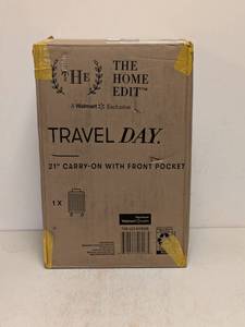 lot 96 image: NEW THE HOME EDIT 21 CARRY-ON WITH FRONT POCKET (GREEN)