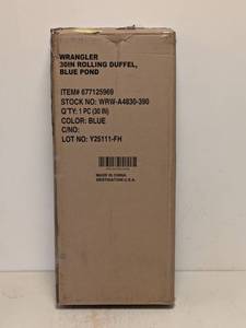 lot 97 image: NEW WRANGLER 30 ROLLING DUFFEL (BLUE POND)