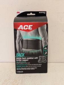 lot 137 image: NEW ACE DELUXE BACK STABILIZER WITH LUMBAR SUPPORT
