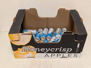 lot 185 image: GENUIS GOURMET SPARKLING PROTEIN WATER BLUE RASPBERRY LEMONADE 14PK.