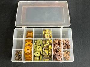 lot 65 image: Collection of Assorted Vintage Style Buttons in Organizer Case