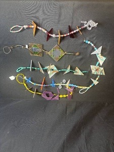 lot 97 image: Collection of Handmade Beaded and Geometric Art Bracelets