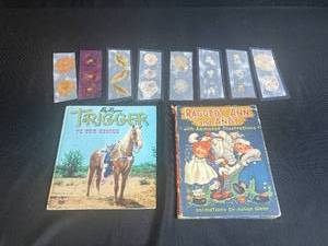 lot 99 image: Vintage Roy Rogers Trigger and Raggedy Ann and Andy Childrens Books with Pressed Flower Collection
