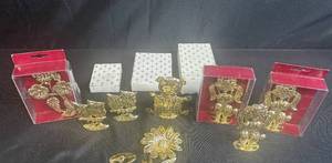 lot 104 image: Collection of Gold Tone Metal Decorative Figurine Earring Holders