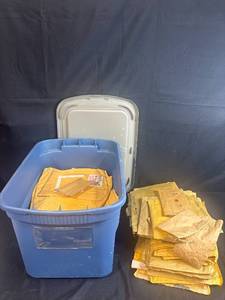 lot 106 image: Collection of Used Padded Mailers in Storage Tote