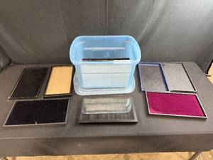 lot 191 image: Collection of Display Trays and Velvet Lined Cases with Plastic Tote