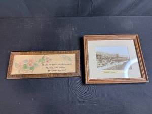 lot 200 image: Set of 2 Framed Vintage Prints with Floral and Garden Themes