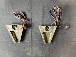 lot 221 image: Pair of Vintage Metal Sconce Lamp Bases with Power Cords