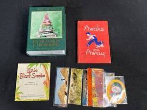 lot 256 image: Vintage Childrens Books, Bookmarks, and 500 Piece Puzzle Set