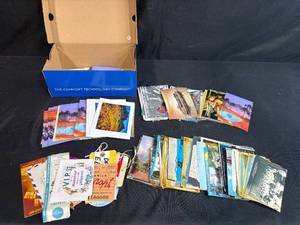 lot 271 image: Vintage Postcard and Travel Ephemera Collection with Box