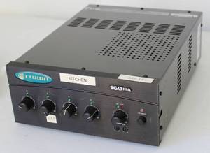 lot 22 image: Crown 160MA Four-Channel 60-Watt Mixer Amplifier for Commercial Audio