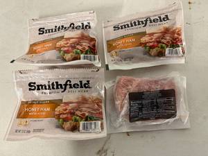 L. 4x 16oz Smithfield Thinly Sliced Honey Ham